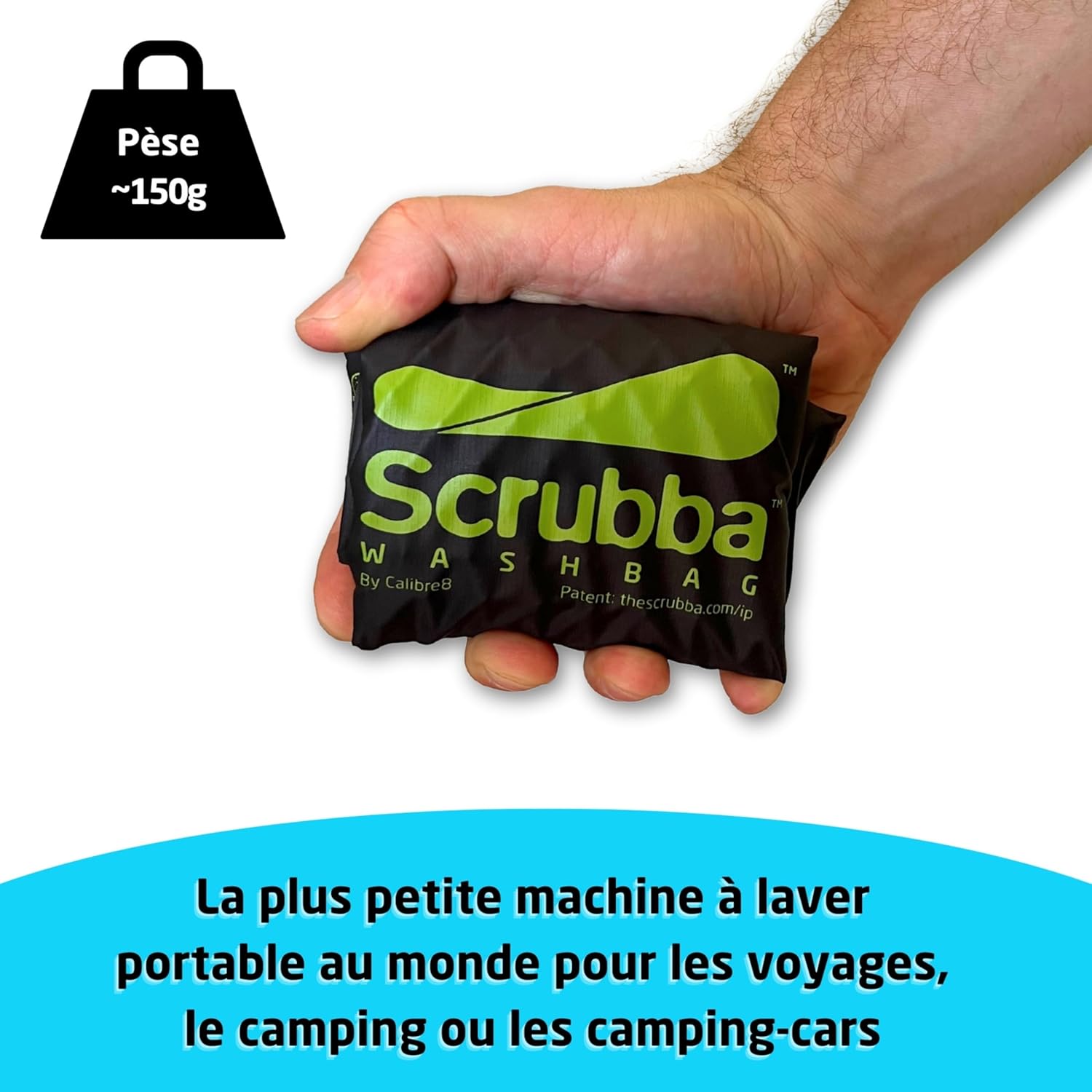 Scrubba - Sac Lave-Linge Portatif 2.0 - compact, étanche, essentiel voyage
