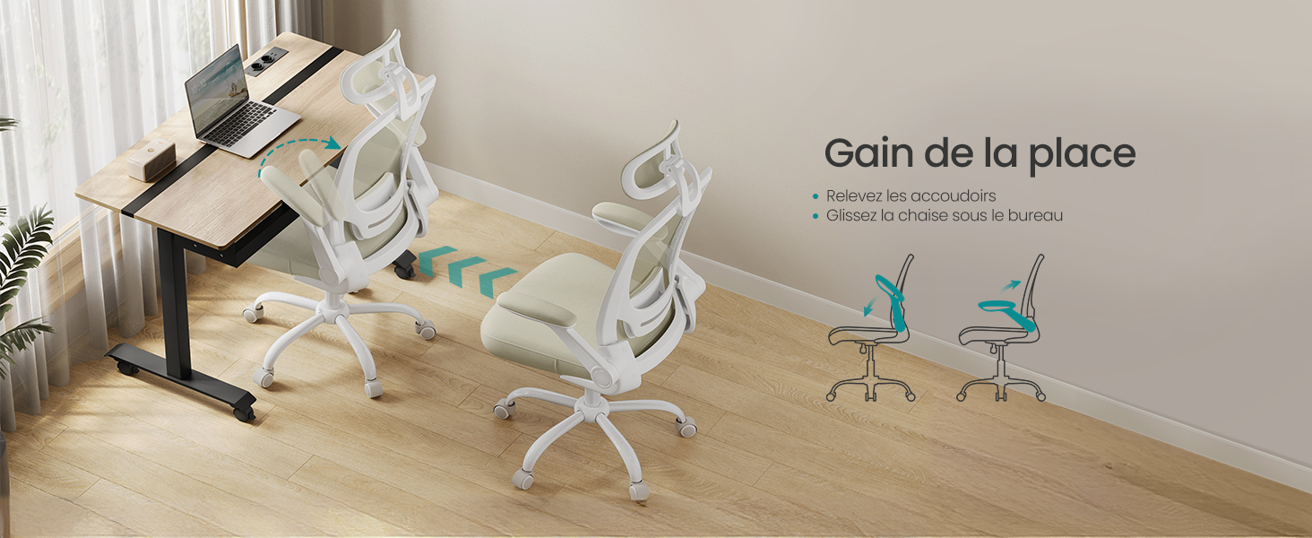 une paire de chaises de bureau avec siège et repose-pieds.