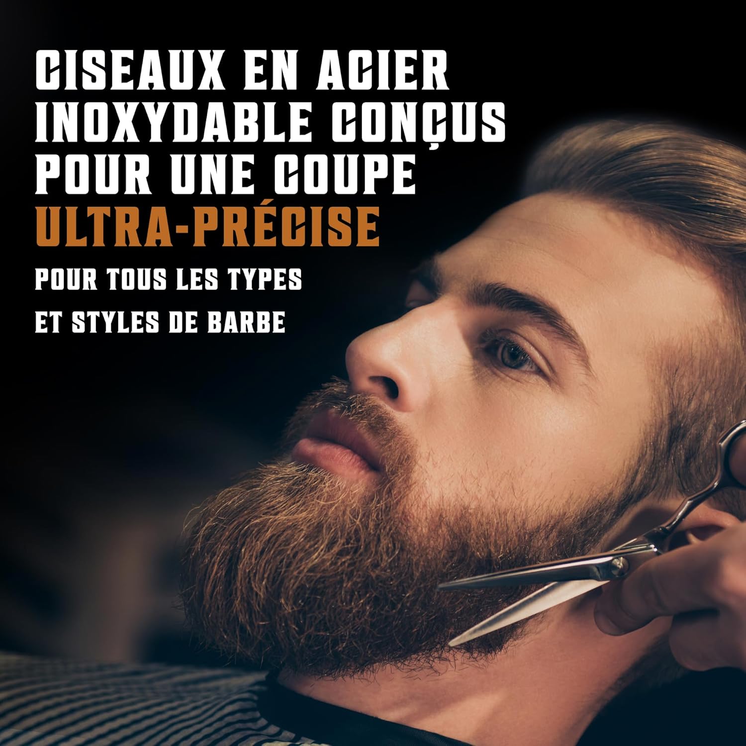 Viking - Brosse à barbe série naturelle - poils sanglier, peigne bois, pochette velours