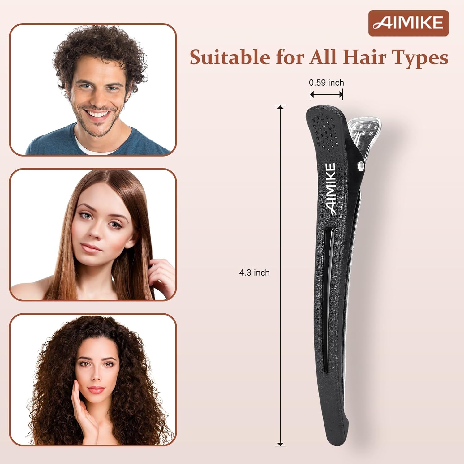 AIMIKE - pinces à cheveux professionnelles, 4,3