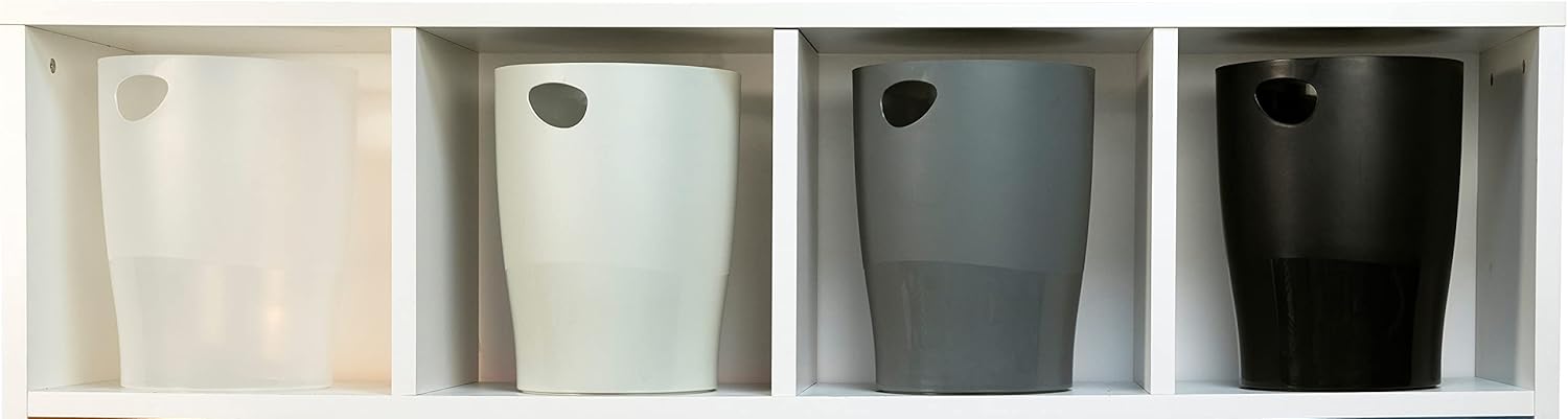 Exacompta - Corbeille à papier ECOBIN, 15L, poignées, noir - 453014D