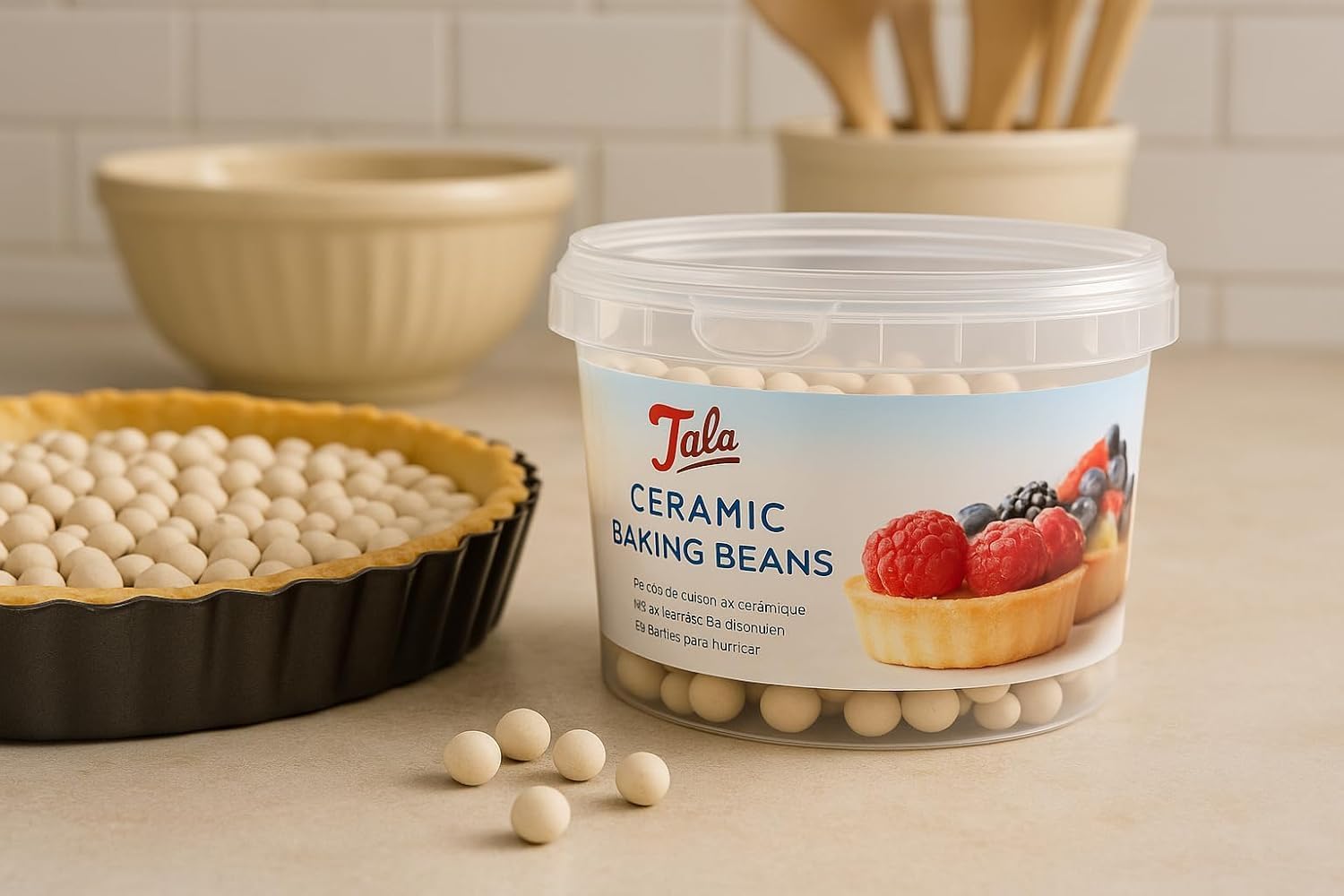 Tala - Billes de cuisson céramique - 700g - Réutilisables, Ø32 cm