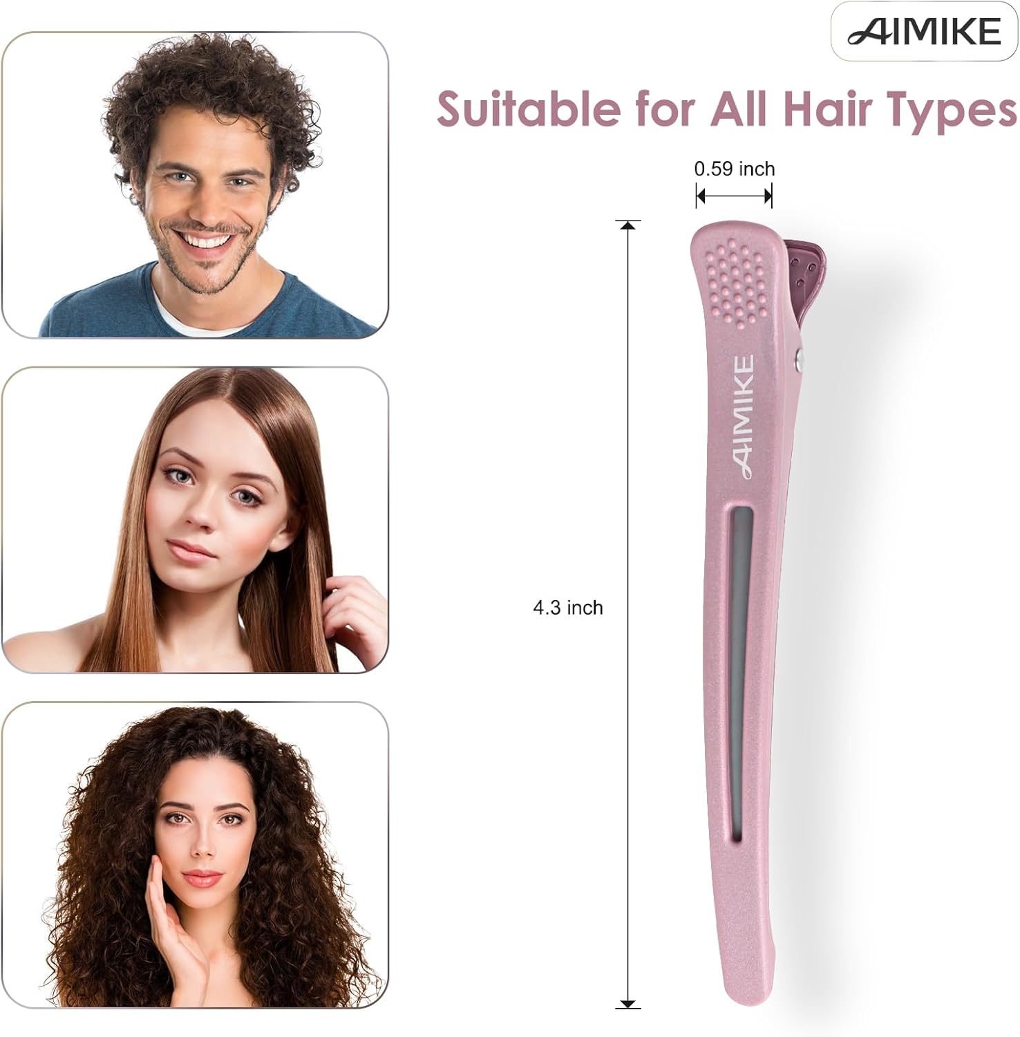 AIMIKE - Pinces cheveux série Morandi - 6pcs, antidérapantes, sans trace