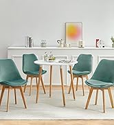 EGGREE Lot de 4 Chaise en Velours SGS Tested Chaise Salle a Manger Scandinaves Chaise de Cuisine ...