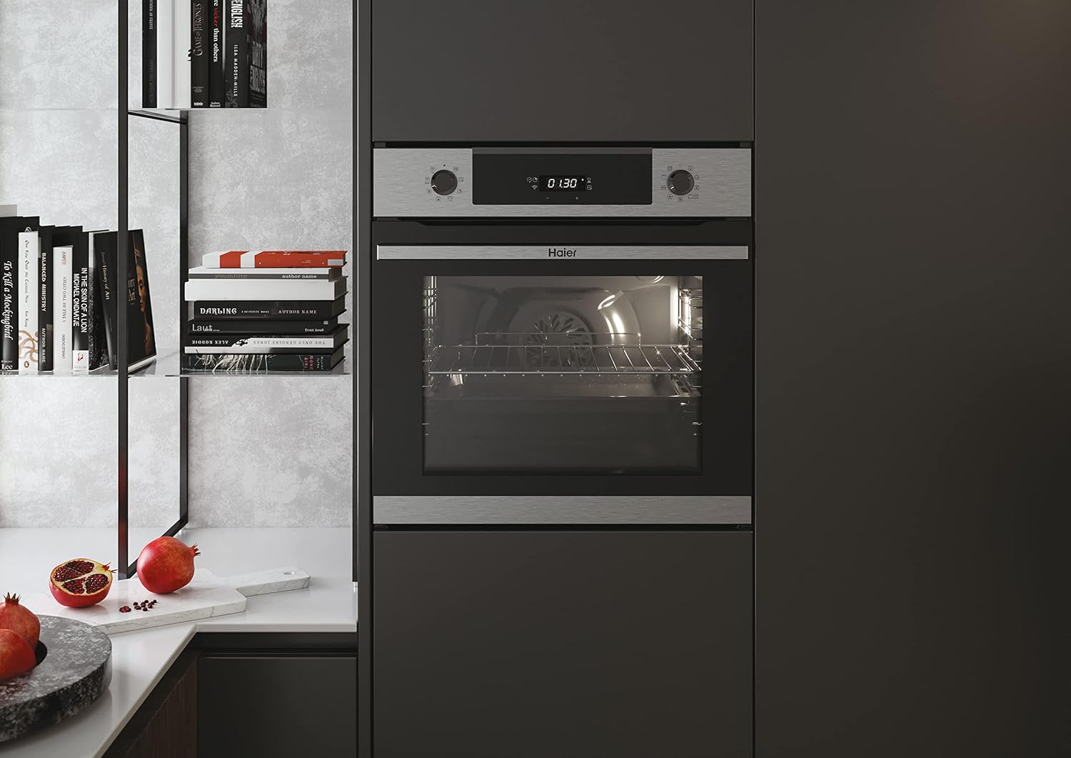 Haier - I-Direct Series 2 - four 70L, pyrolyse, Wi-Fi, inox - HWO60SM2P8XH