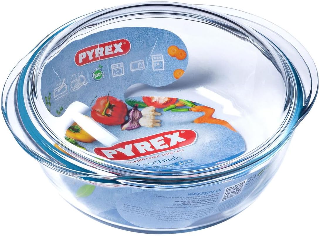 Pyrex - Cocotte ronde Classic - 3,2 L - compatible four et lave-vaisselle