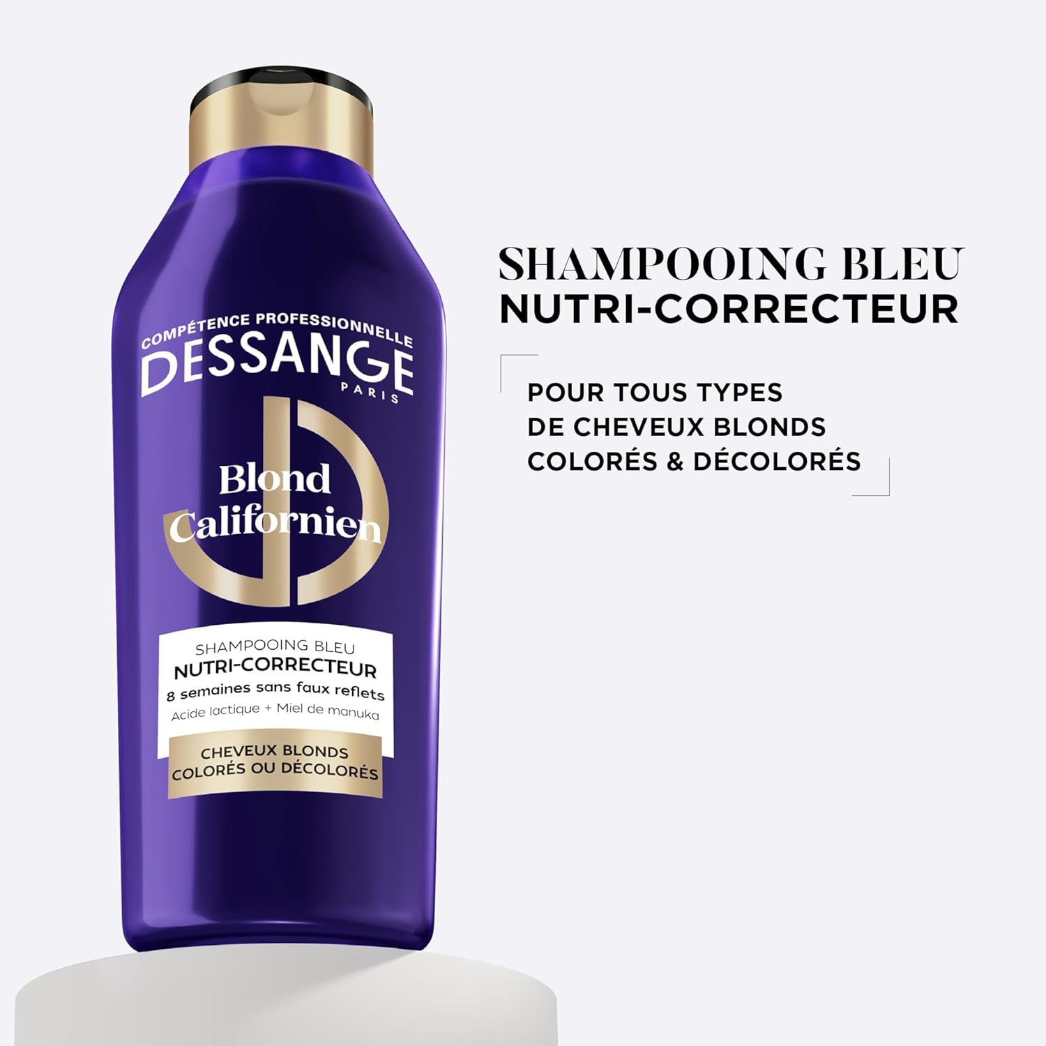 DESSANGE - Shampoing Blond Californien - 280ml - nourrit, neutralise les reflets jaunes