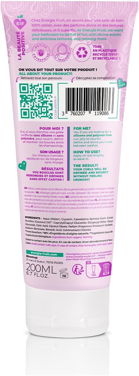 Energie Fruit - Gelée soin coco 200ml - Définition boucles, huile bio