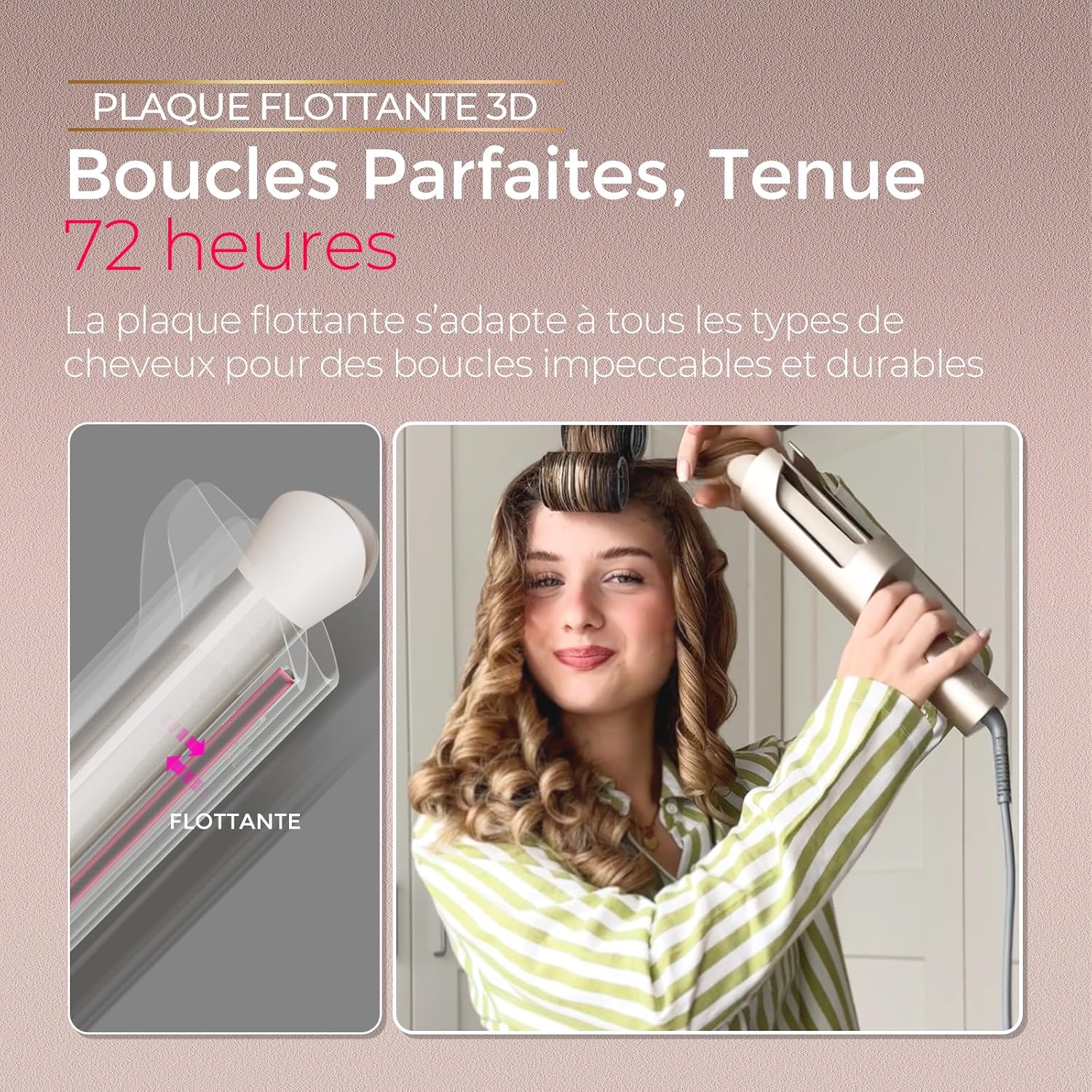 TYMO - Curlpro Plus - 25 mm - Fer à boucler automatique anti-brûlure