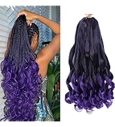 French Curly Braiding Hai Pre Stretched Braiding HairFrench Curly Hair Braiding Hair With Curly E...