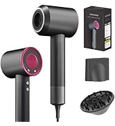 AIUNAOM Seche Cheveux 160000 tr/min, 200 Millions d'Ions Négatifs, Embout Magnétique, 3 Vitesses ...