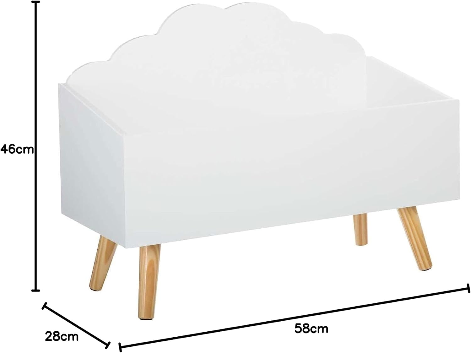 Atmosphera - Coffre Nuage blanc enfant - rangement pratique, compacte