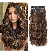 Extension de Cheveux à Clips, Extension à Clip Cheveux Naturel Bouclés, Extension de Cheveux Synt...