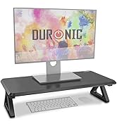 Duronic DM06-1 Support d'écran | Support ordinateur portable pour bureau 62 x 30 cm | Meuble pour écran c...