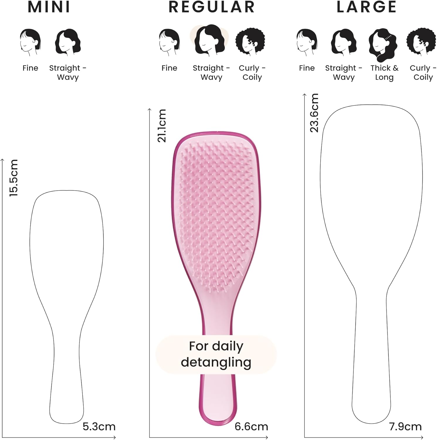 Tangle Teezer - Ultimate Detangler - brosse démêlante, picots duo, réduit la casse, tous cheveux