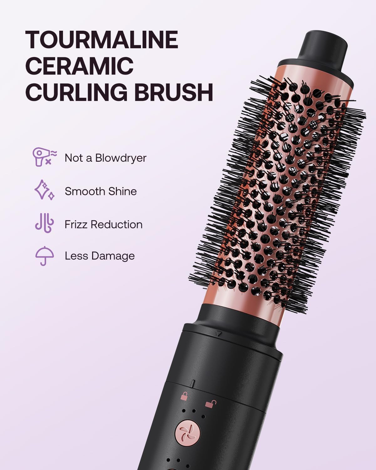 Kit de coiffure 5 en 1 - sèche-cheveux ionique - fer à friser auto - brosses coiffantes multifonctions