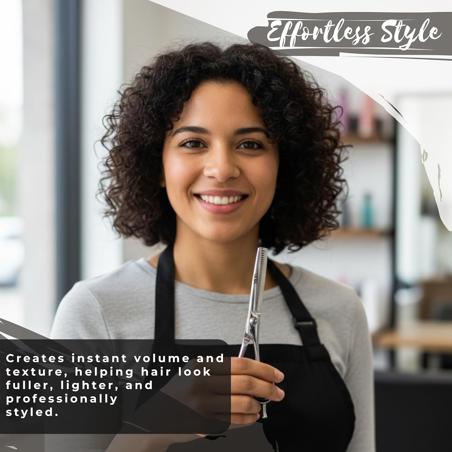 Ciseaux de coiffure professionnels 6'' acier inoxydable coupe effilage