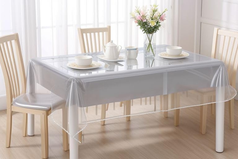 VITA PERFETTA - nappe PVC transparente - 140x300cm - protection table
