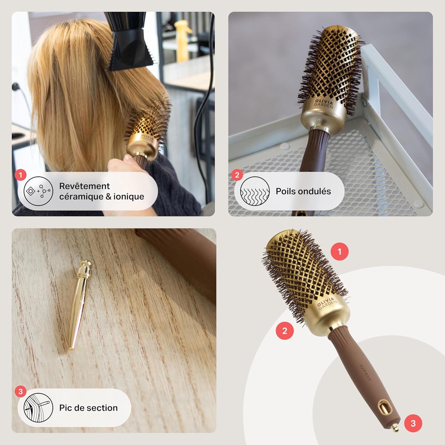 Olivia Garden - Expert Blowout Shine - céramique antistatique - brushing sans frisottis