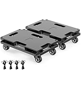 SOLEJAZZ Kit de roulettes de transport, capacité de charge 400 kg, chariot de transport de meubles, pouvant être couplé, aide au déménagement, etc.