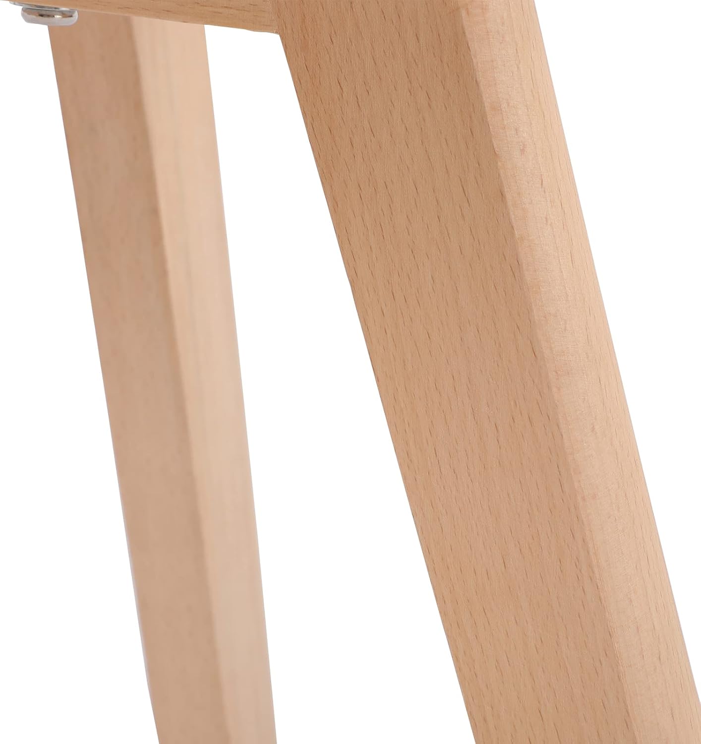 EGGREE - lot de 2 chaises rétro - bois hêtre - assise rembourrée, blanc