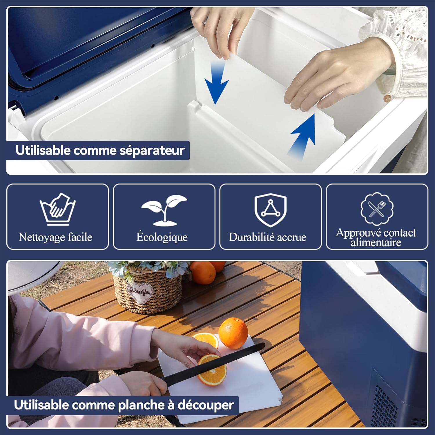 BINGI - Glacière électrique 30L - Refroidissement rapide, -18°C, multi-voltage