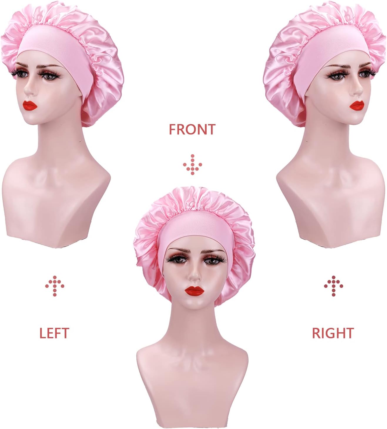 Bonnet satin femme - lot de 2 - taille unique - soie, protection nuit