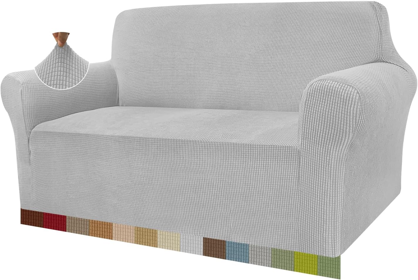 Granbest - housse canapé jacquard 2 places - extensible, protection animaux