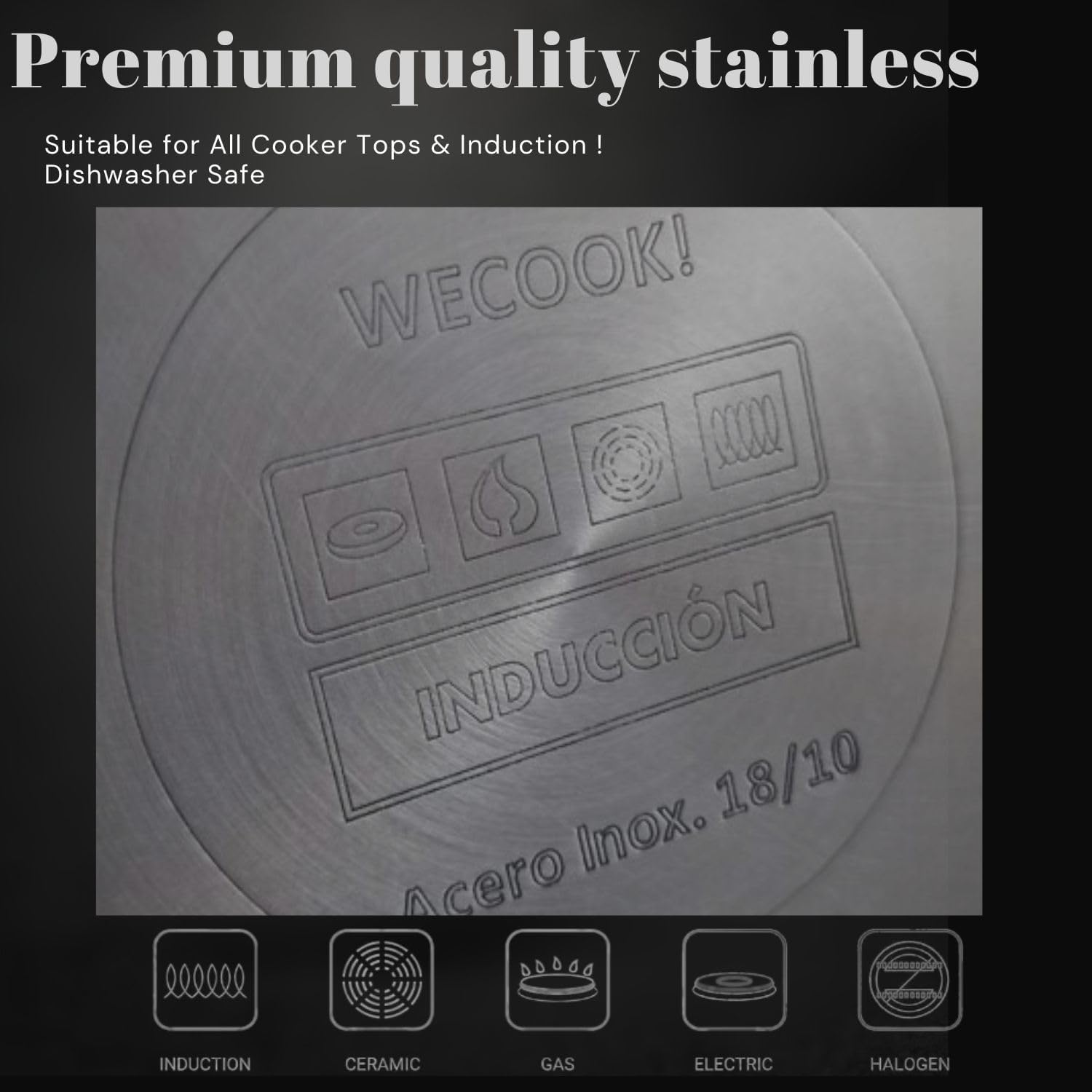 Wecook - casserole inox 18/10 - Ø12cm - bec verseur, graduation, 0,7L, induction