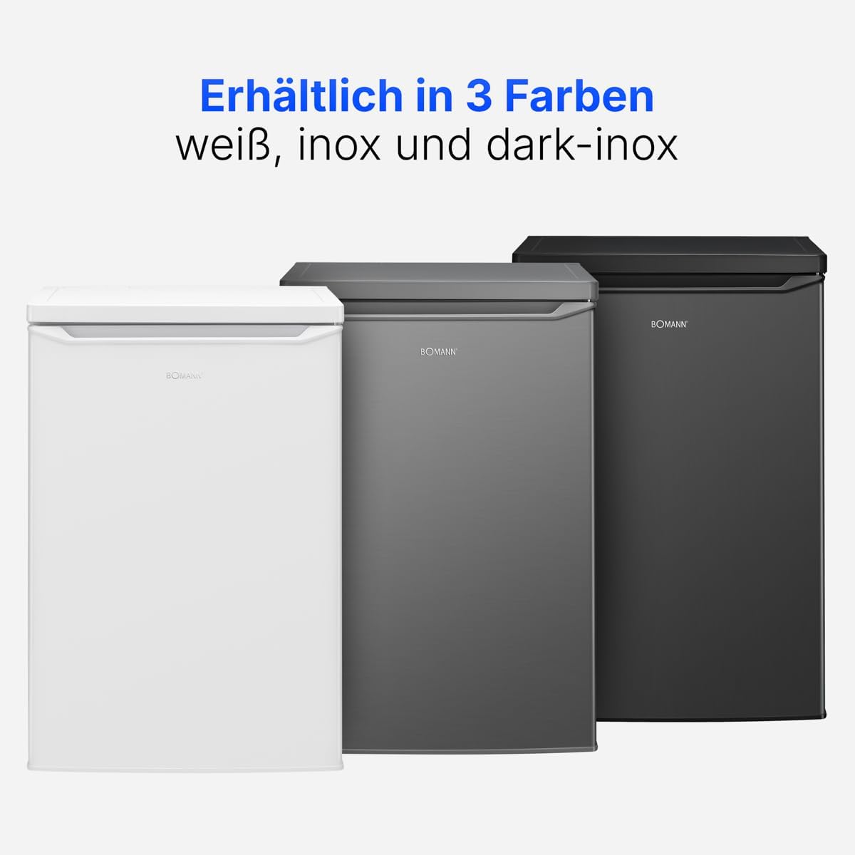 Bomann - VS7258 - 126L inox, classe C, compact, réfrigérateur économique