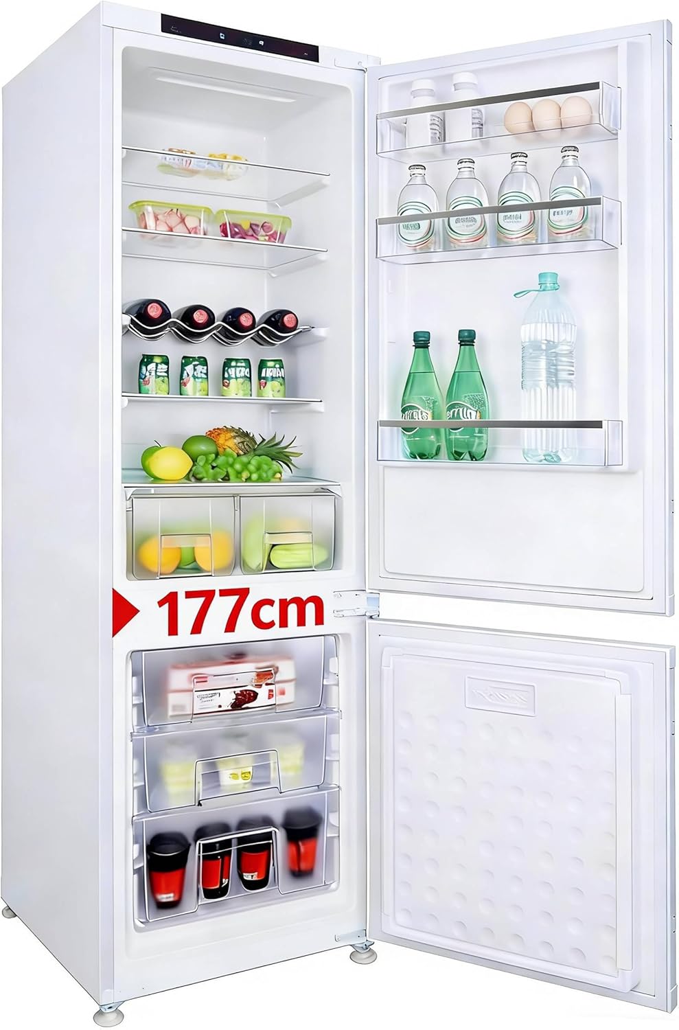 Réfrigérateur-congélateur encastrable - 177 cm - No Frost Plus, 248L, portes réversibles