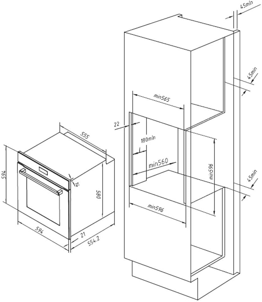 Cecotec - Bolero Hexa, 60 cm, 81L, Airfryer, Vapeur, 3D, 3400W, AF316000