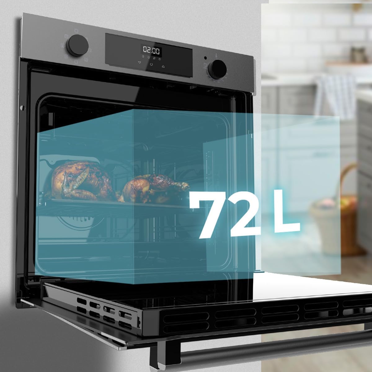 Cecotec - Bolero Hexa, 60cm, 2800W, 72L, multifonction, 7 modes, M226000