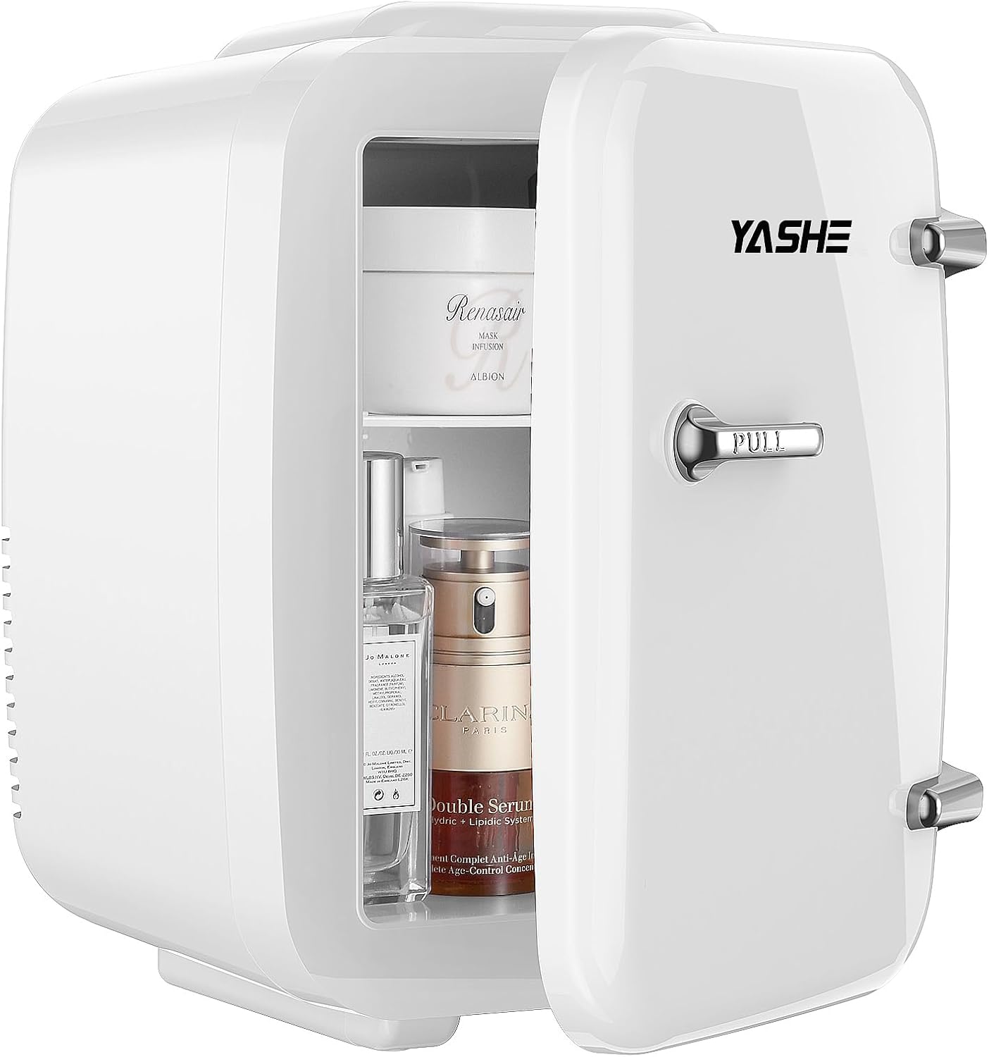 YASHE - Mini Frigo 4L - compact, 6 canettes, CA/CC, blanc