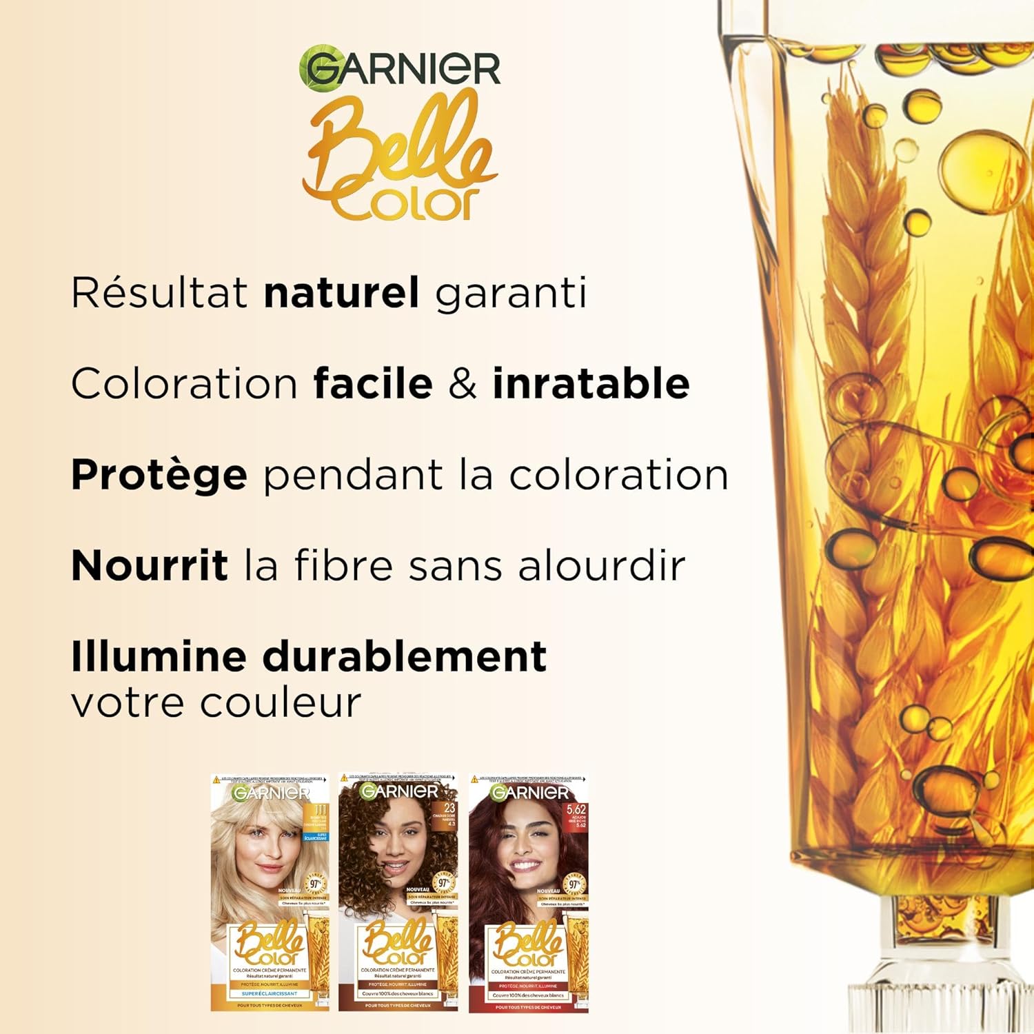 Garnier – Belle Color – 100ml – Crème Blonde Foncée Dorée