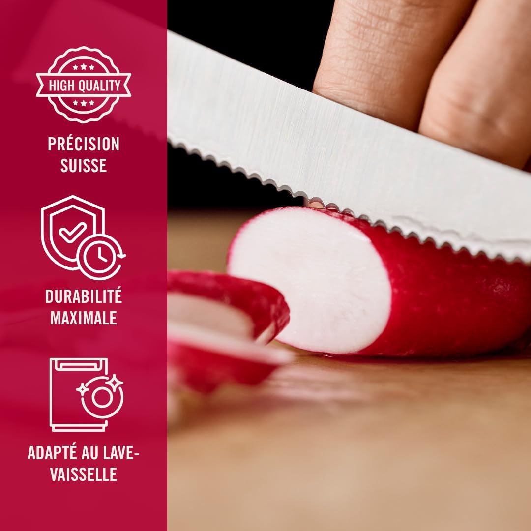 Victorinox - Swiss Classic - 11cm - couteau petit déjeuner dentelé, set 6 pièces