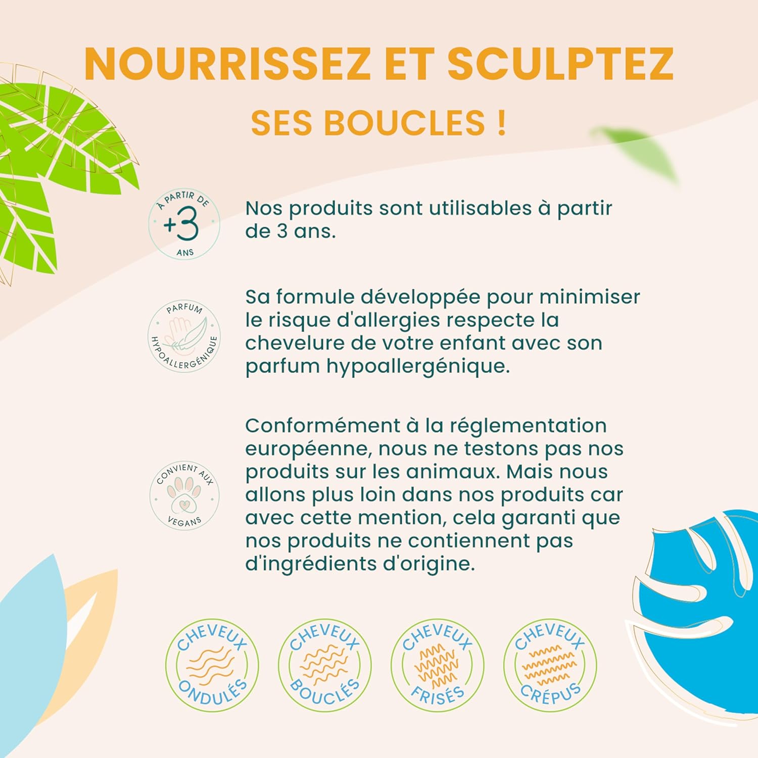 ACTIVILONG - Actikids crème coiffante 300ml - boucles, vegan, 98% naturels