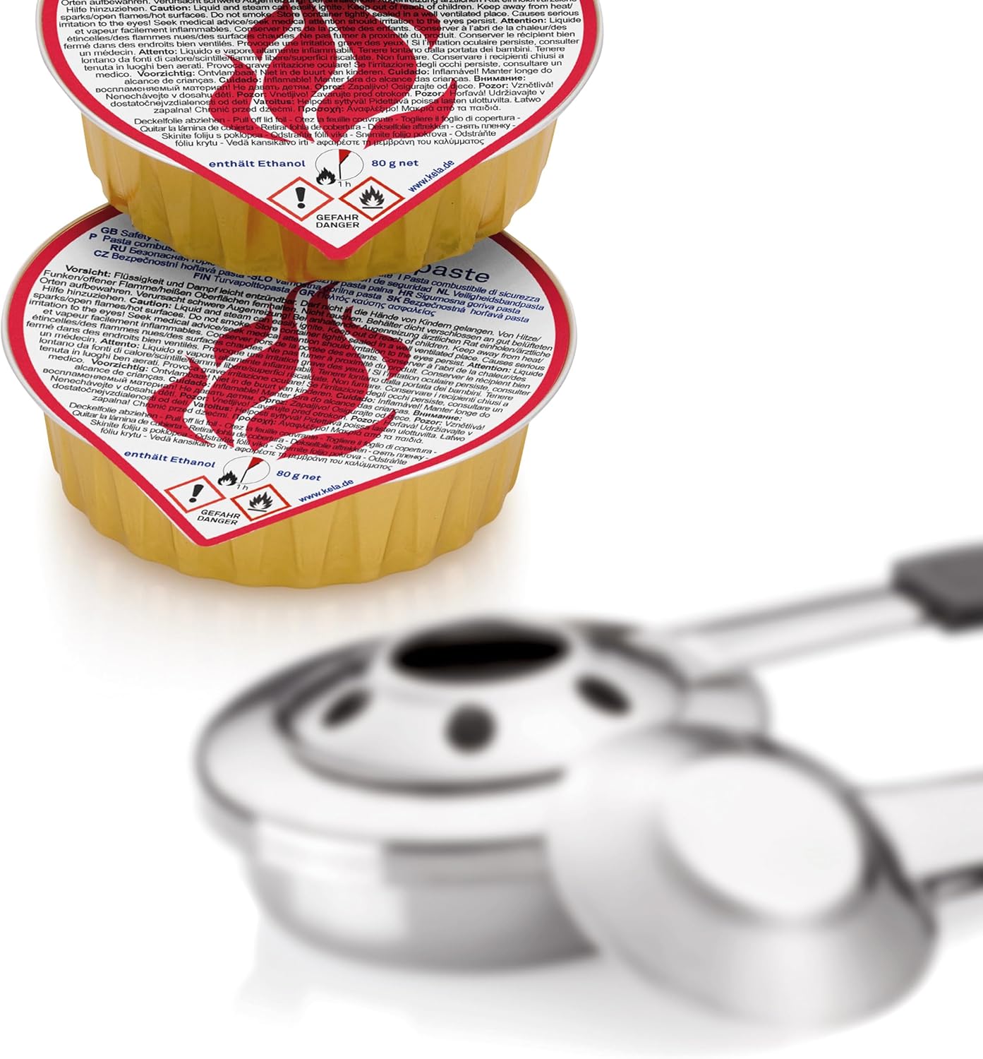 Kela - pâte combustible MAGMA - 6x80g - éthanol, sécurité fondue