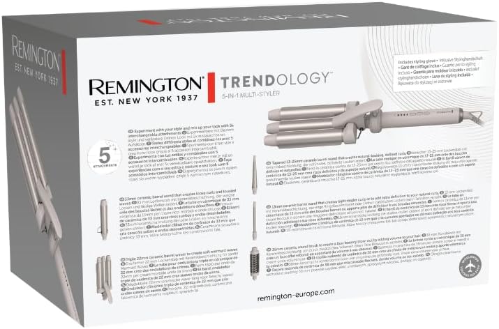Remington - Boucleur 5en1, 13-33mm, écran LED, tous cheveux - CI41MS5E51