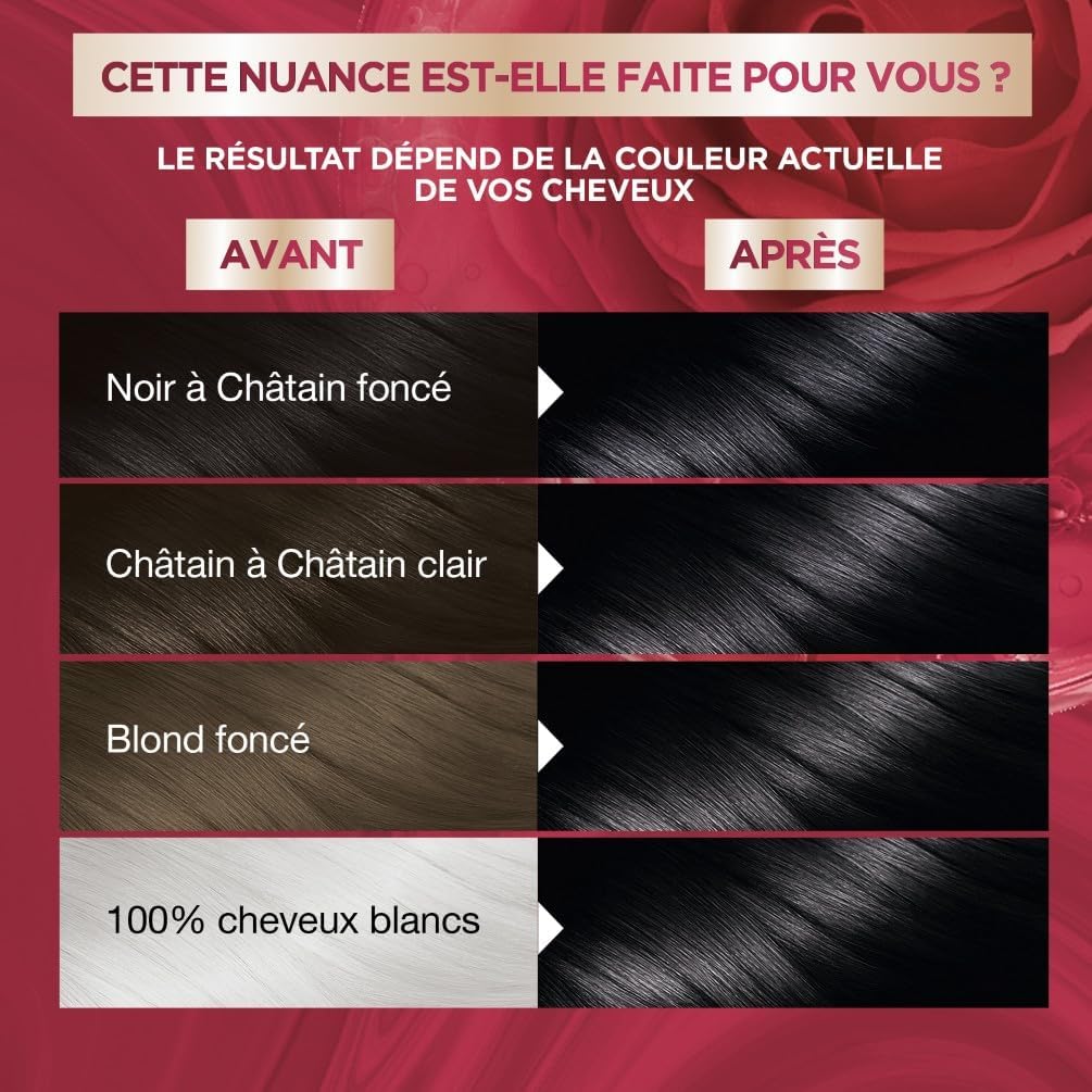 Garnier - Color Sensation - crème permanente - noir intense, couvre 100% cheveux blancs, tenue 10 semaines