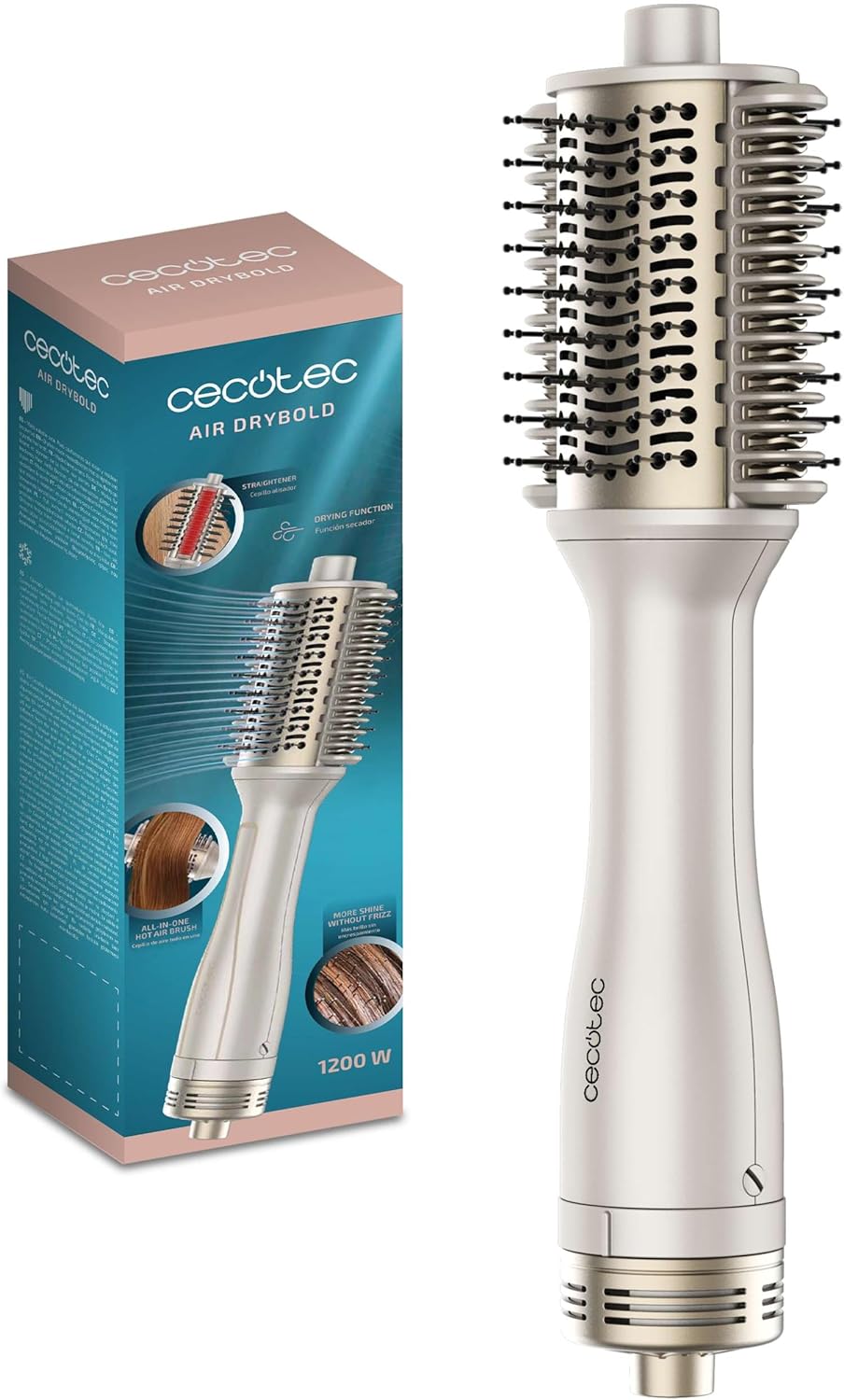 Cecotec - Air DryBold - brosse soufflante 1200W - ionique, 3 modes