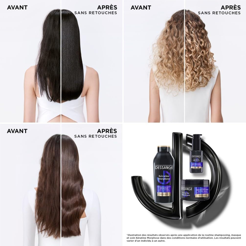 DESSANGE - Masque Kératine Morphose 280ml - répare, protège cheveux abîmés