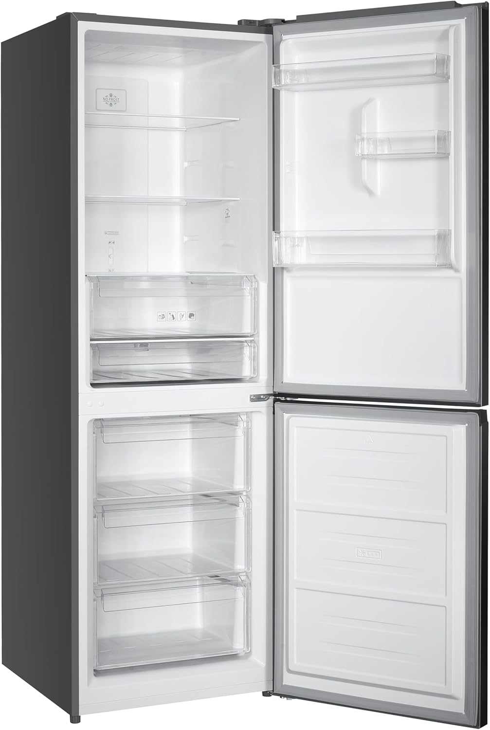 GEDTECH - Réfrigérateur combiné inox 323L No Frost congélateur bas GCB323NFIX