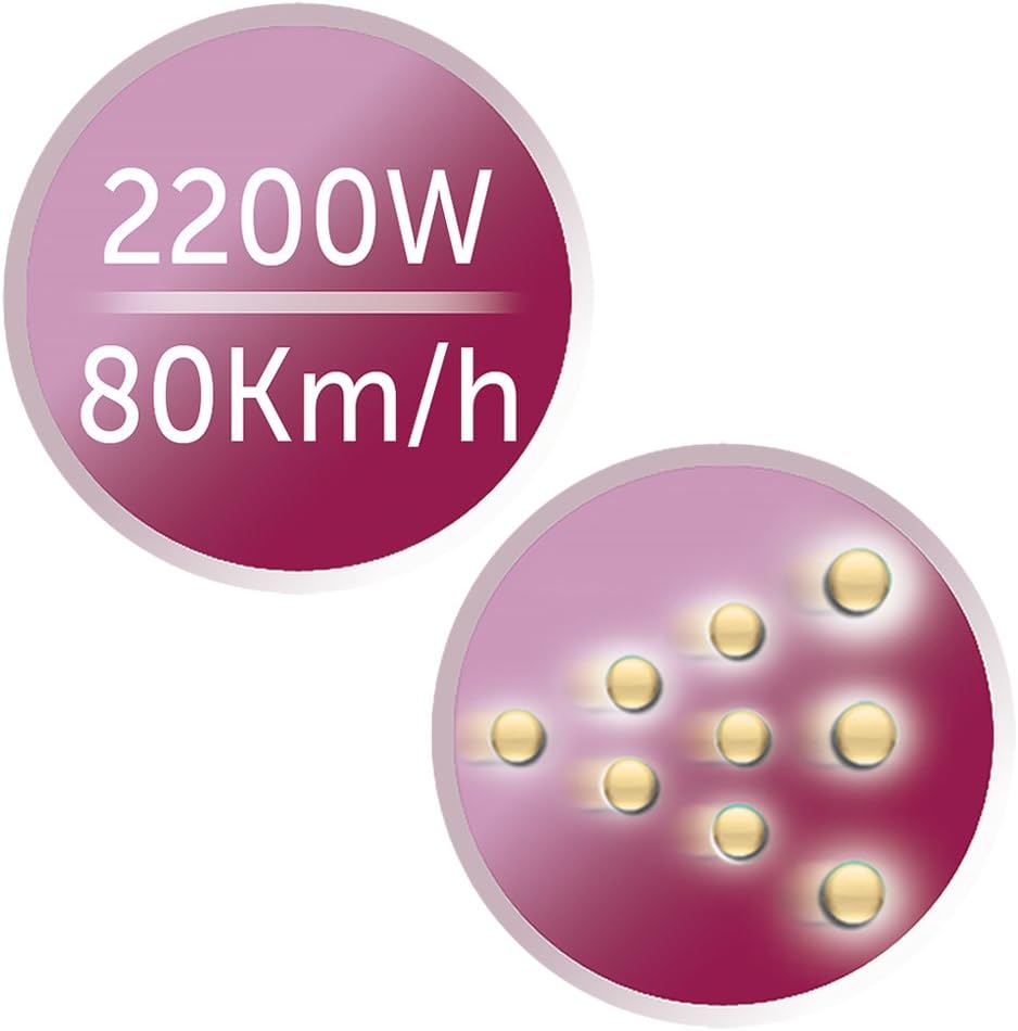 Remington - sèche-cheveux ionique, 2200W, moteur puissant, 3 temp., antistatique - D5950