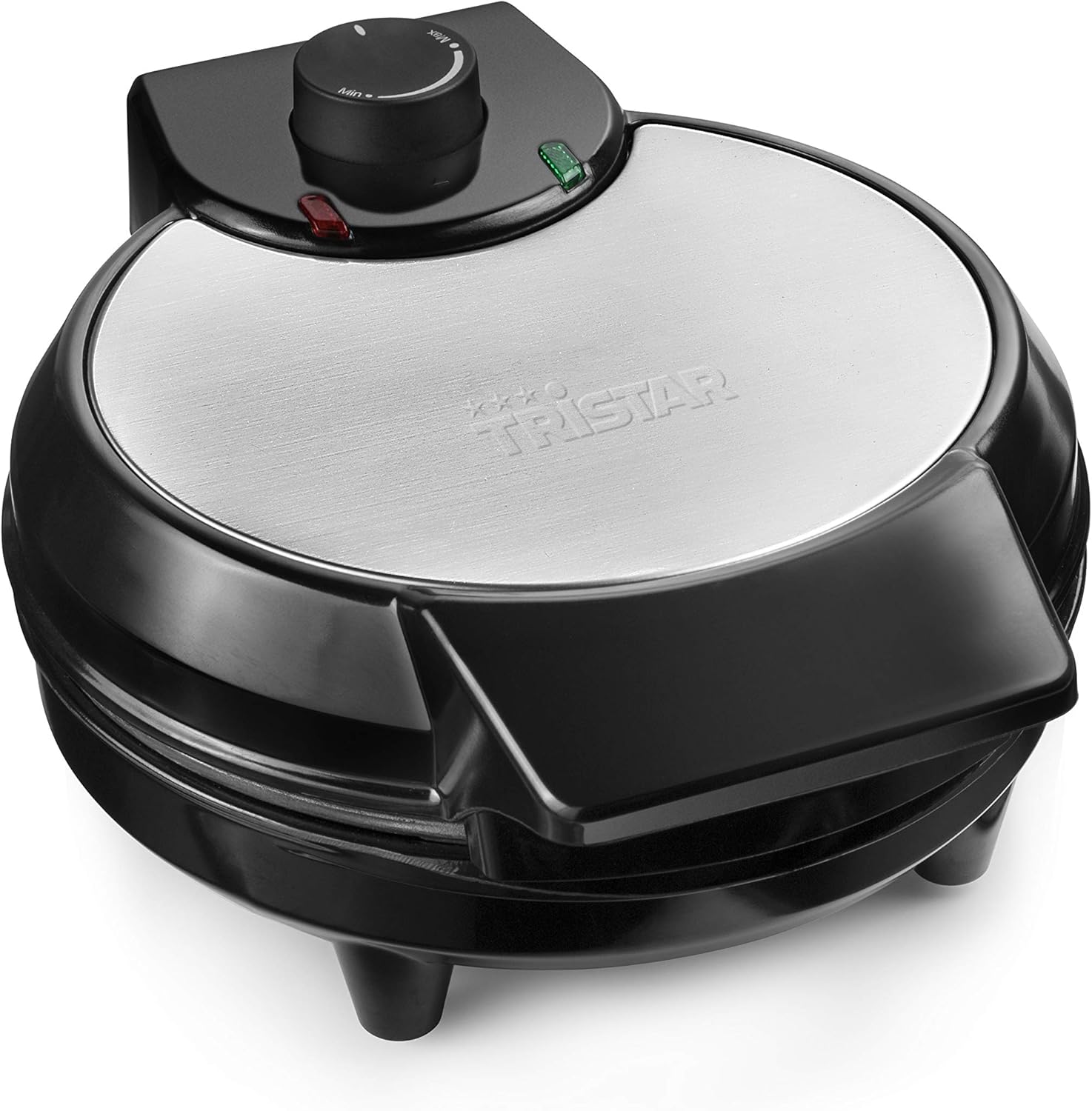 Tristar - moule à gaufres inox - 5 gaufres, noir, compact