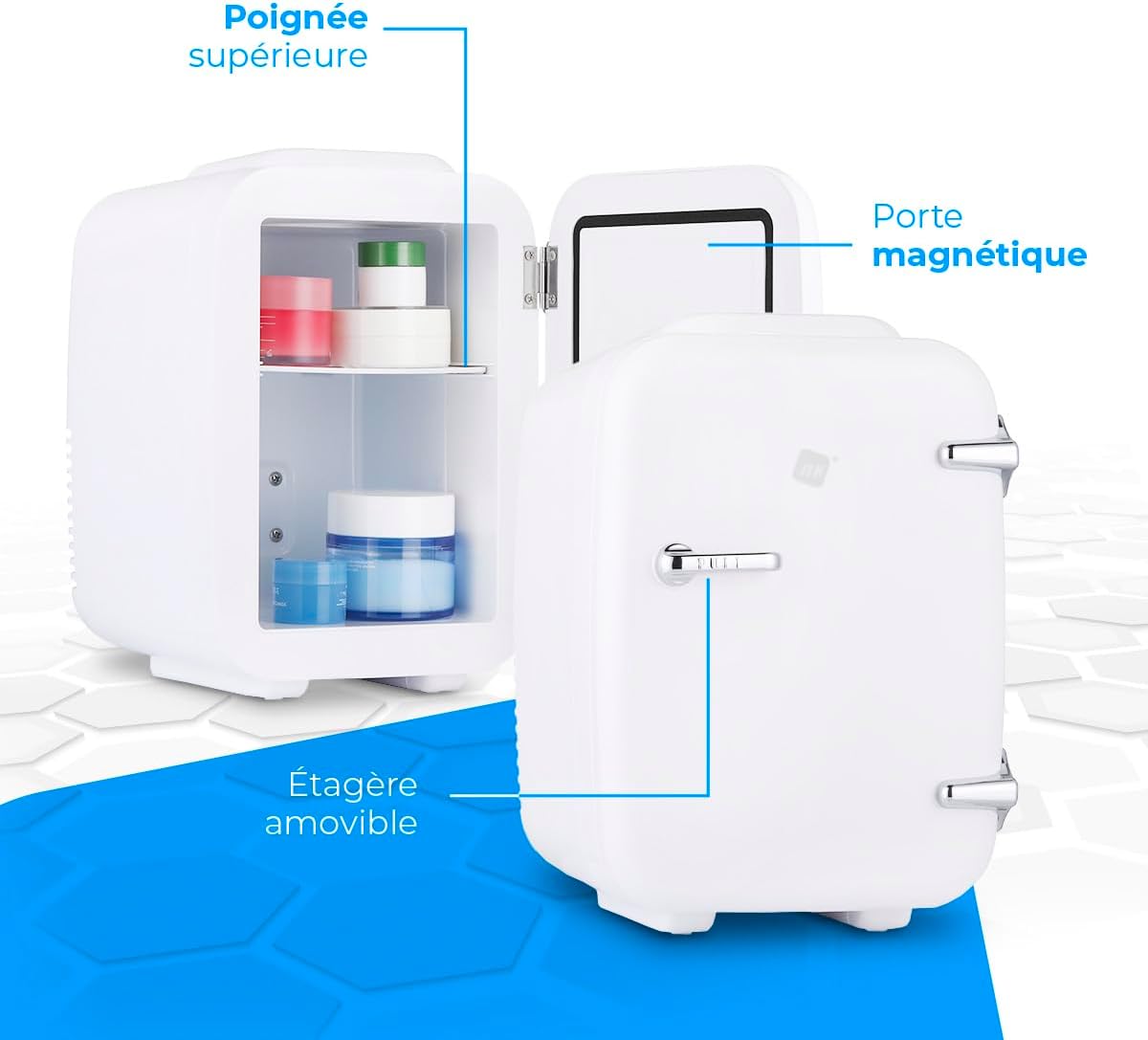 NK - mini réfrigérateur 4L - 12V/220V - froid/chaud, compact