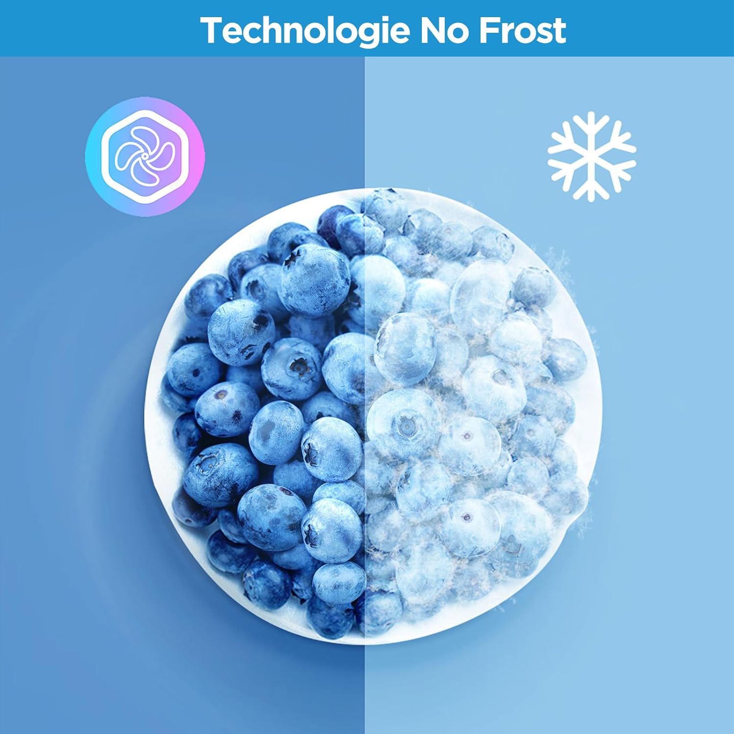 Comfee' - Réfrigérateur américain série Inox, 177,5cm, No Frost, 460L, RCS609IX2