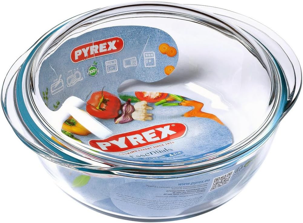 Pyrex - Cocotte ronde Classic - 3,2 L - compatible four et lave-vaisselle