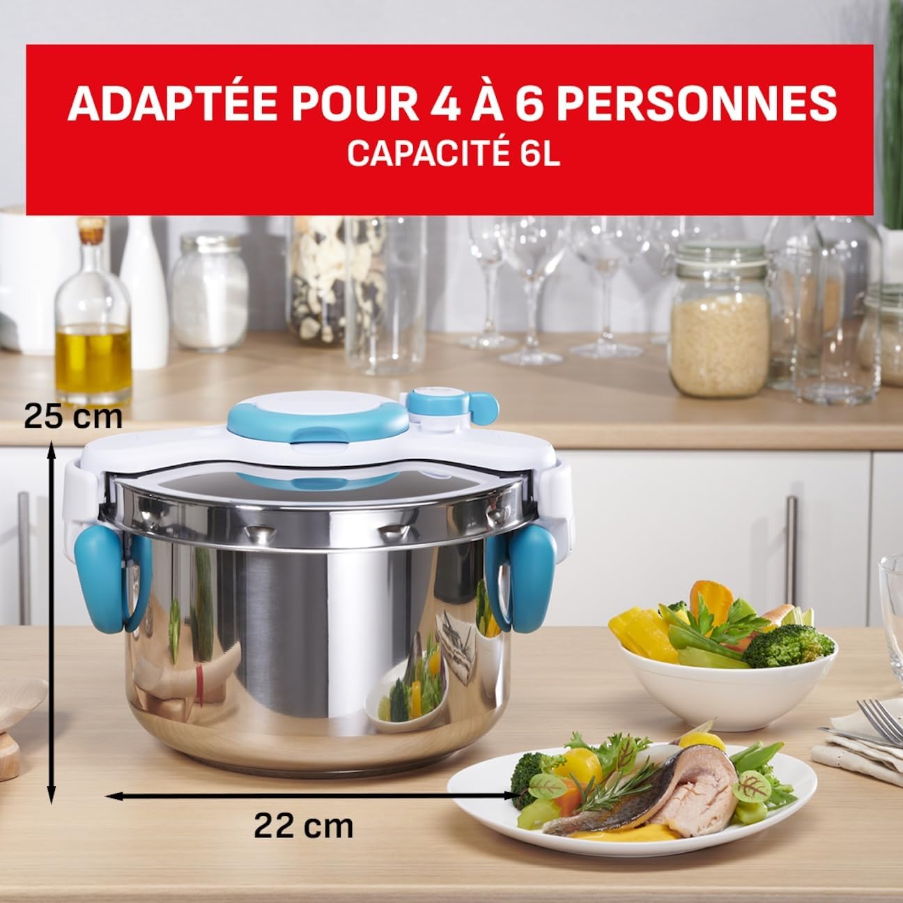 SEB - ClipsoMinut' Easy+ 6L - inox, ouverture facile, induction, P4900716