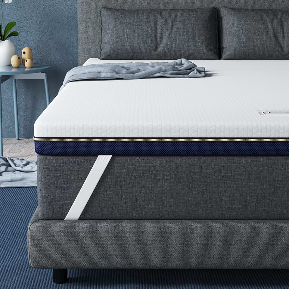 BedStory - surmatelas gel mémoire de forme - 140x190cm - 10cm, housse lavable